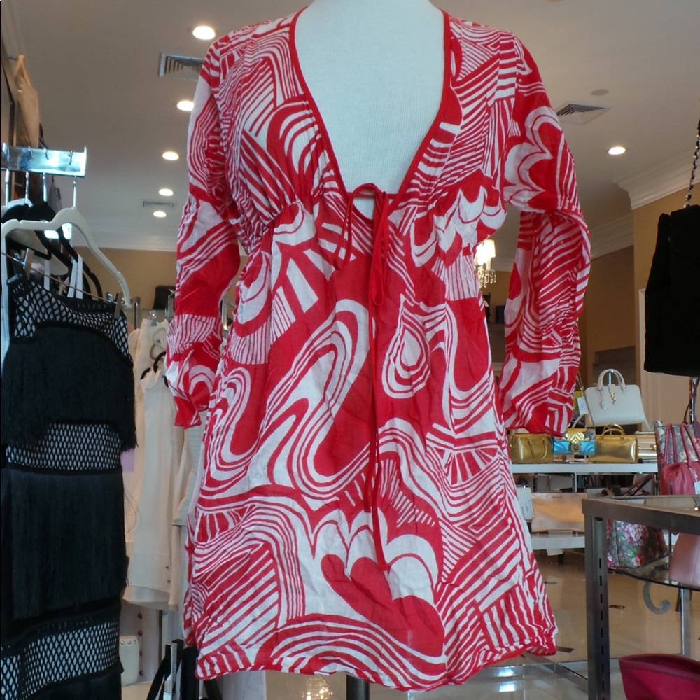 Red Beach Cover Up